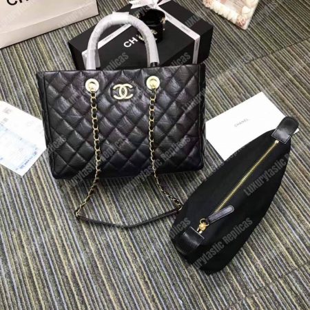 Chanel Large Shopping Bag Black (30cm) - Image 3
