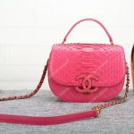 Chanel Medium Flap Bag With Top Handle Pink