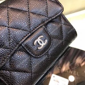 Chanel Classic Small Flap Wallet Black - Image 7