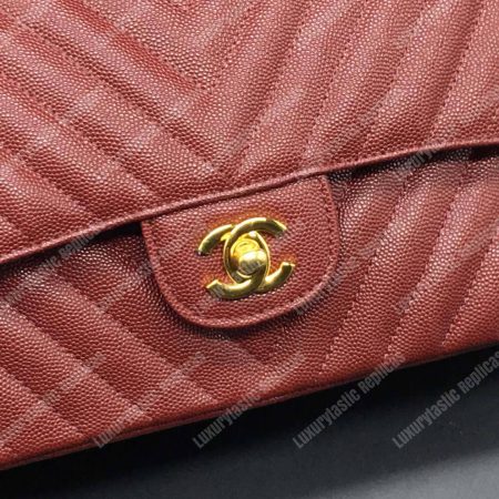 Chanel Classic Medium Handbag Burgundy - Image 8