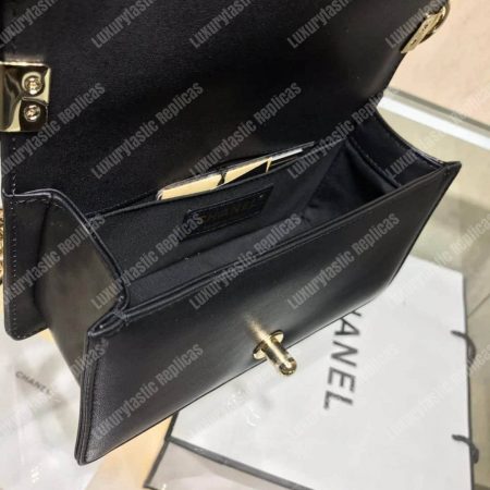 Chanel Small Boy Handbag Black - Image 3