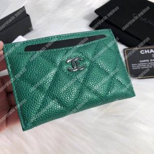 Chanel Classic Card Holder Green - Image 6