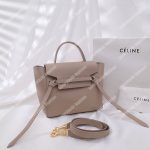 Celine Micro Belt Bag In Grained Calfskin Light Taupe