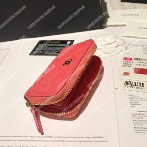Chanel Classic Zipped Coin Purse Pink - Image 5
