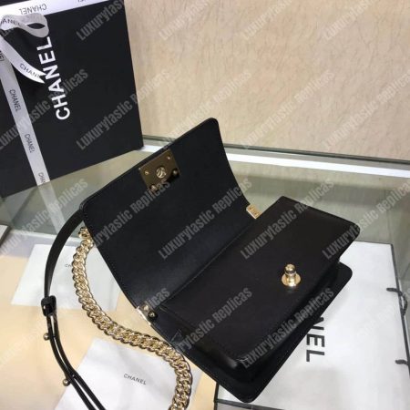 Chanel Small Boy Handbag Black - Image 4