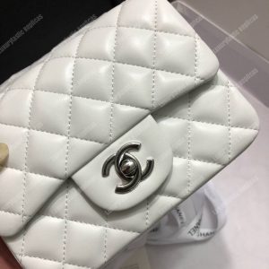Chanel Mini Flap Bag White - Image 6