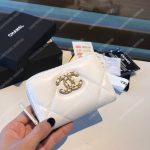 Chanel 19 Zipped Coin Purse White