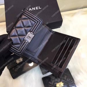 Chanel Boy Small Flap Wallet Black - Image 3