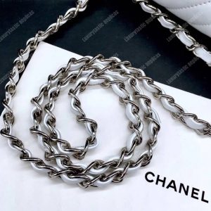 Chanel Classic Medium Handbag White - Image 3