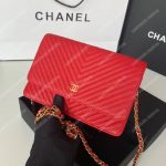 Chanel Wallet On Chain Red