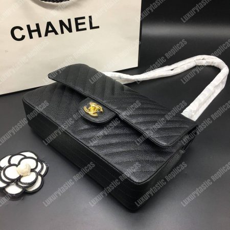 Chanel Classic Medium Handbag Black - Image 6