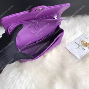 Chanel Medium Classic Handbag Purple - Image 4