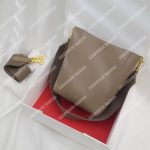 Celine Sangle Small Bucket Bag In Soft Grained Calfskin Taupe