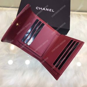 Chanel Boy Small Flap Wallet Burgundy - Image 3