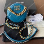 Chanel 19 Clutch With Chain Blue