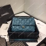 Chanel Flap Bag Iimitation Pearls Blue