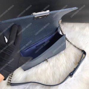 Chanel Boy Medium Handbag Blue - Image 3