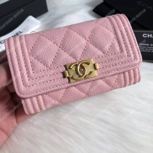 Chanel Boy Small Flap Wallet Pink - Image 7