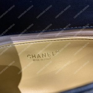 Chanel Flap Bag With Top Handle Lambskin Black - Image 8