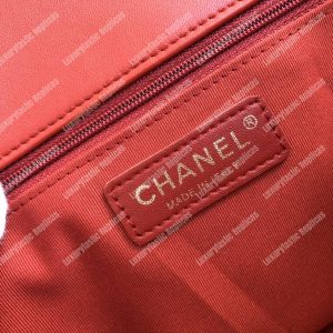 Chanel Lambskin Flap Bag Red - Image 6