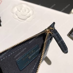 Chanel Classic Card Holder Iridescent Turquoise - Image 9