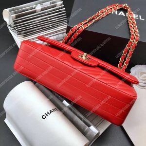 Chanel Classic Medium Handbag Red - Image 6