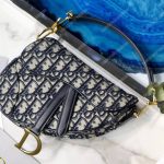 Mini Dior Blue Oblique Saddle Bag