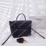 Celine Mini Belt Bag In Grained Calfskin Black