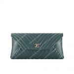 Chanel Reversed Clutch Green