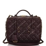 Chanel Large Vanity Case Burgundy