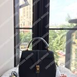 Celine Small 16 Bag In Grained Calfskin Black