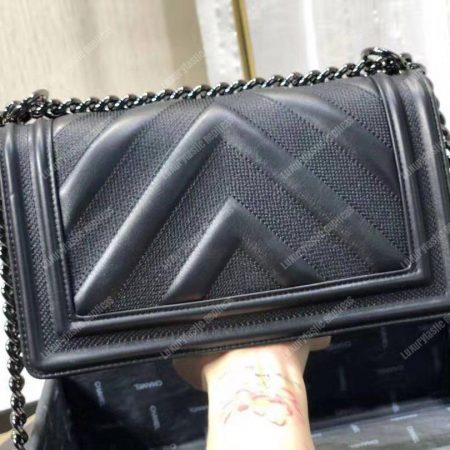 Chanel Boy Handbag Calfskin Ruthenium - Image 4