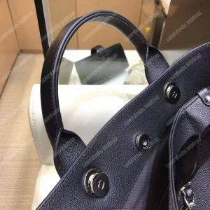 Chanel Studded Calfskin Small Deauville Tote Bag Silver-Tone - Image 6