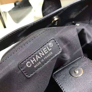 Chanel Studded Calfskin Small Deauville Tote Bag Silver-Tone - Image 7