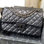 Chanel 2.55 Aged Calfskin Handbag Black