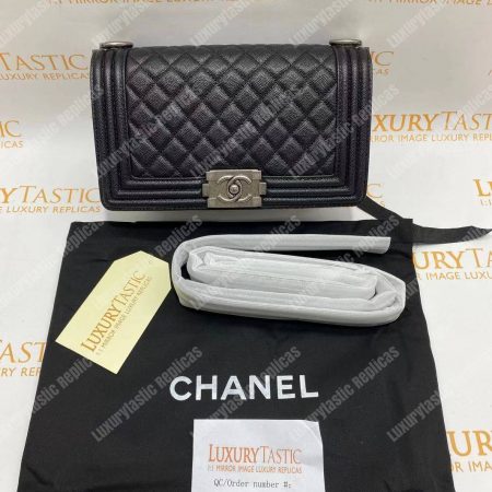 Chanel Boy Medium Handbag Black - Image 9