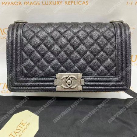 Chanel Boy Medium Handbag Black - Image 14