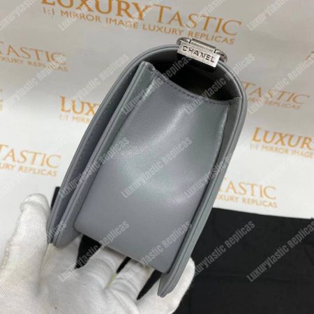Chanel Boy Handbag Grey - Image 15