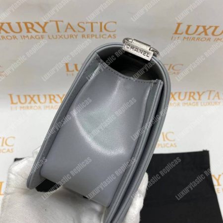 Chanel Boy Handbag Grey - Image 16