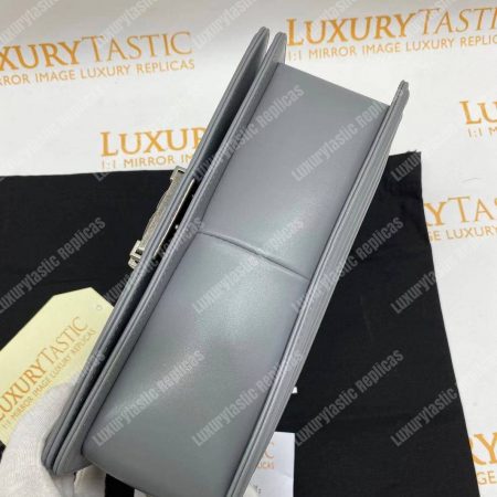 Chanel Boy Handbag Grey - Image 17