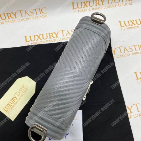 Chanel Boy Handbag Grey - Image 18