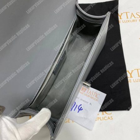 Chanel Boy Handbag Grey - Image 20