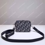 Dior Oblique Jacquard Pouch Beige and Black