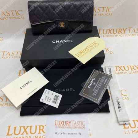 Chanel Classic Long Flap Wallet Black - Image 18
