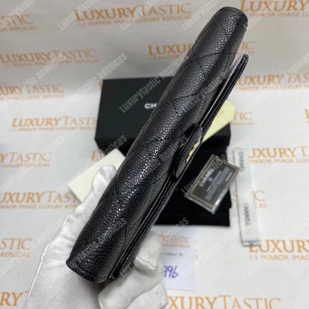 Chanel Classic Long Flap Wallet Black - Image 13