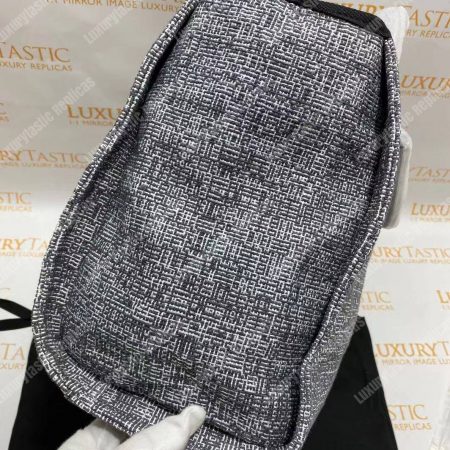 Chanel Deauville Fabric Tote Dark Gray - Image 16