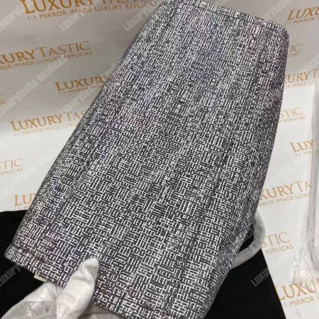 Chanel Deauville Fabric Tote Dark Gray - Image 18