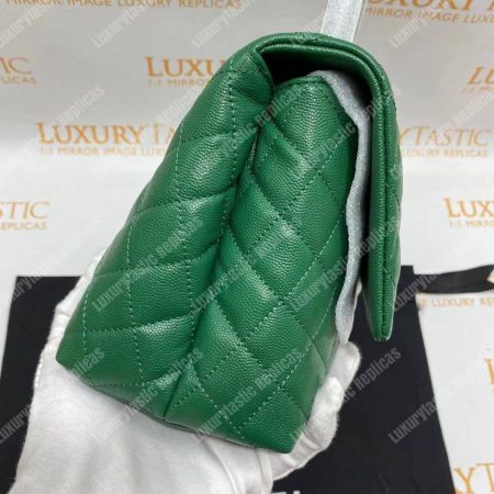 Chanel Flap Bag With Top Handle Green - Image 13