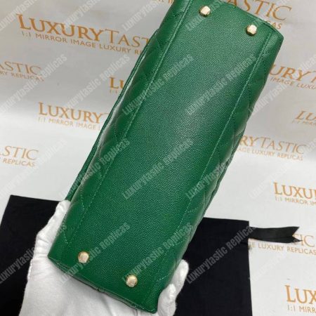 Chanel Flap Bag With Top Handle Green - Image 14