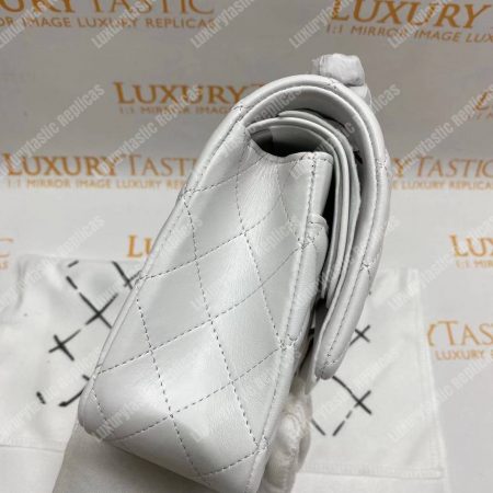 Chanel Medium Classic Handbag White - Image 9